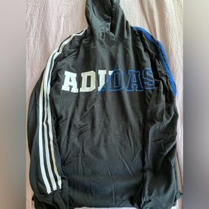 Adidas blue and white hoodie size 14/16 Large